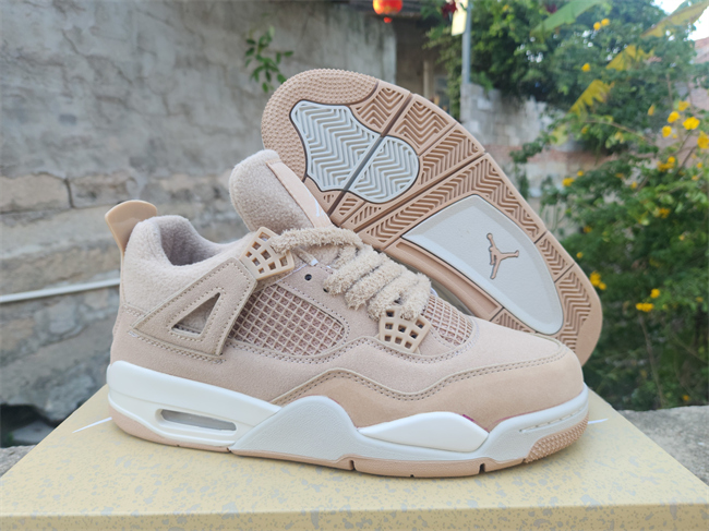 Women's Pink Running weapon Jordan 4 Shoes 053